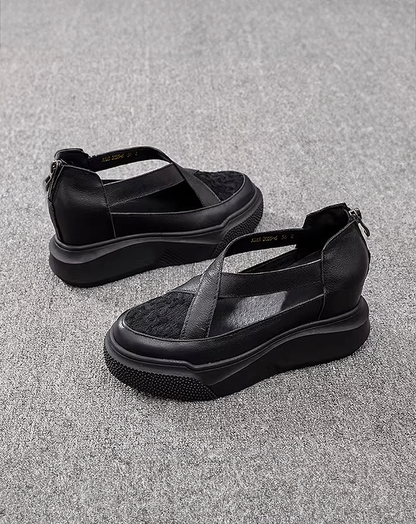 ♀Cross Strap Wedge Sandal