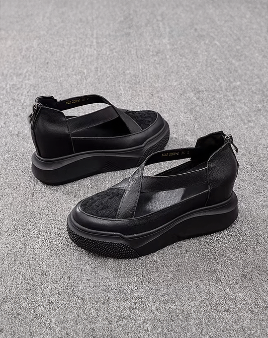 ♀Cross Strap Wedge Sandal