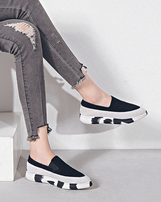 ♀Cow Pattern Sole Slip-On Shoes