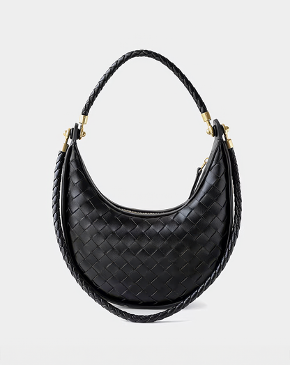 ♀本革／Intrecciato Leather Moon Bag