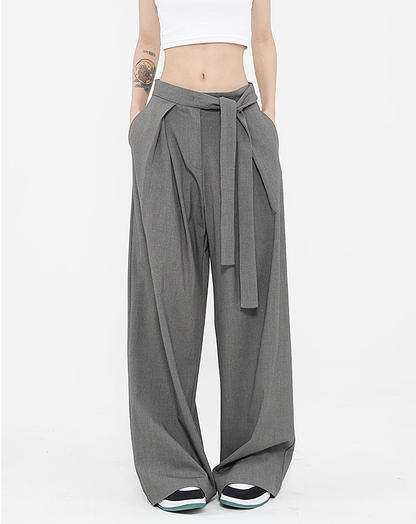 ♀Draped Wide Pants