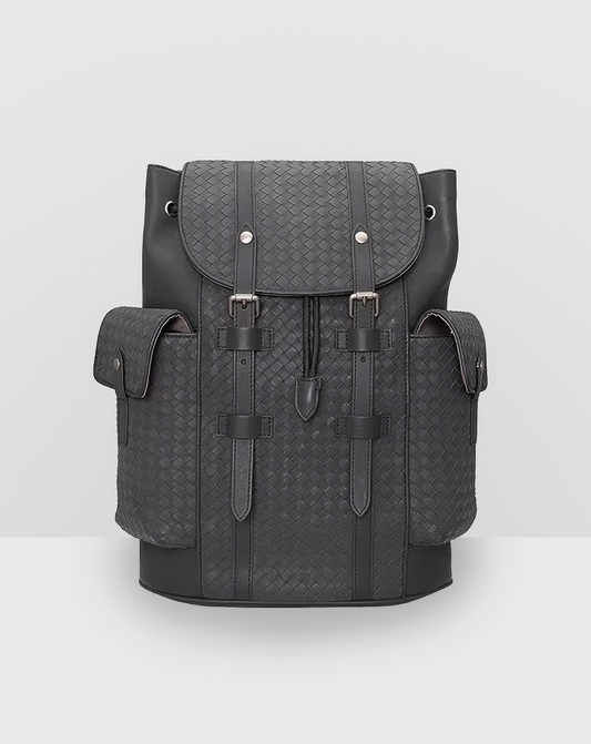 ♂本革／Woven Leather Backpack