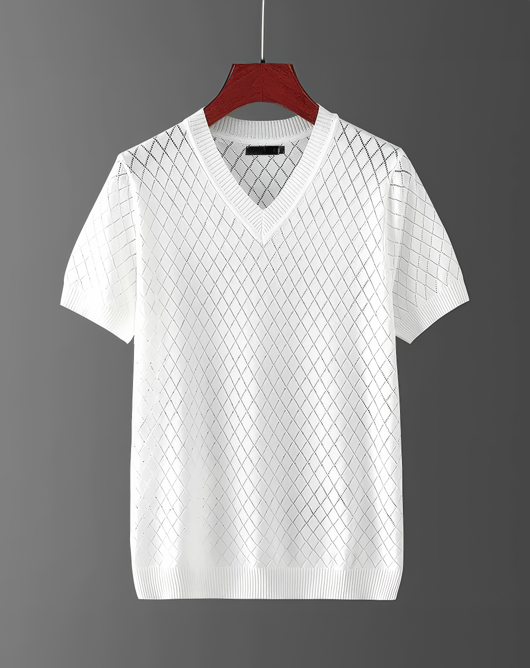 ♂Diamond Mesh Knit Shirt