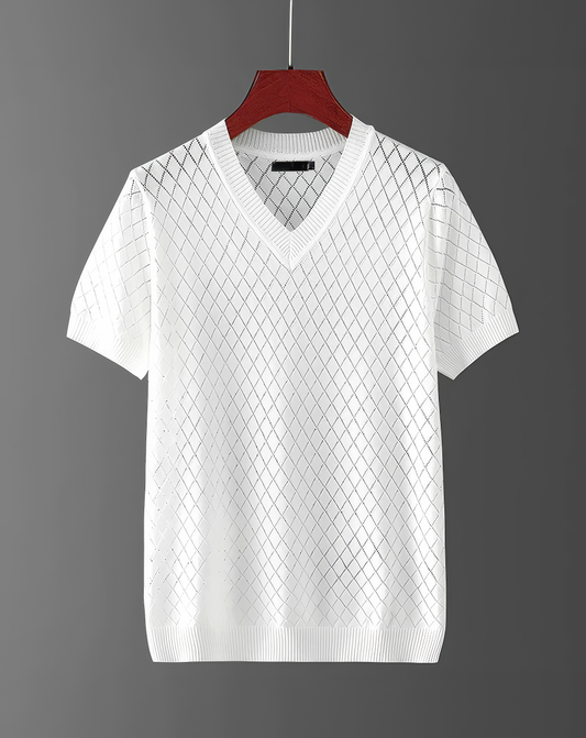 ♂Diamond Mesh Knit Shirt