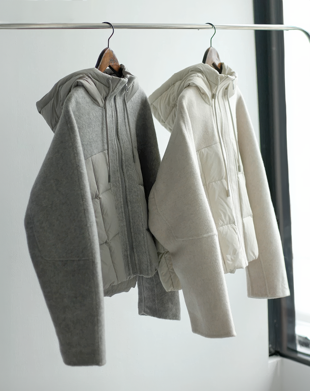 ♀Mixed Media Down Jacket