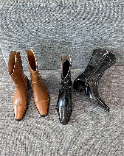 ♀本革／Western Style Leather Boots