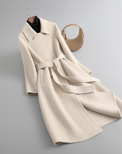 ♀Stand Collar Long Coat