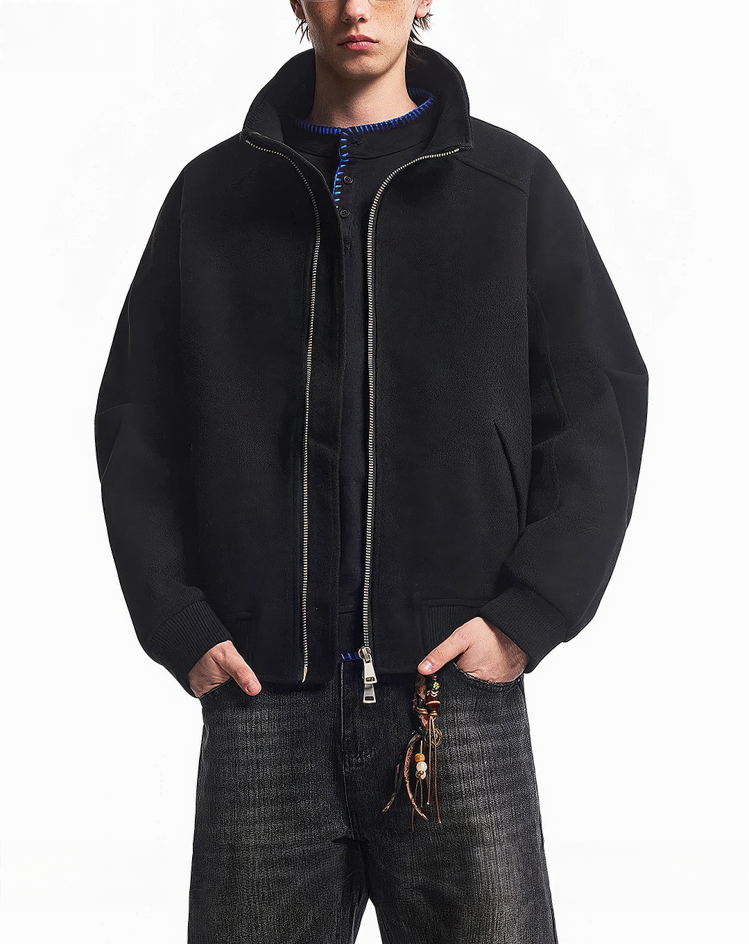 ♂♀ Zip Melton-like Jacket