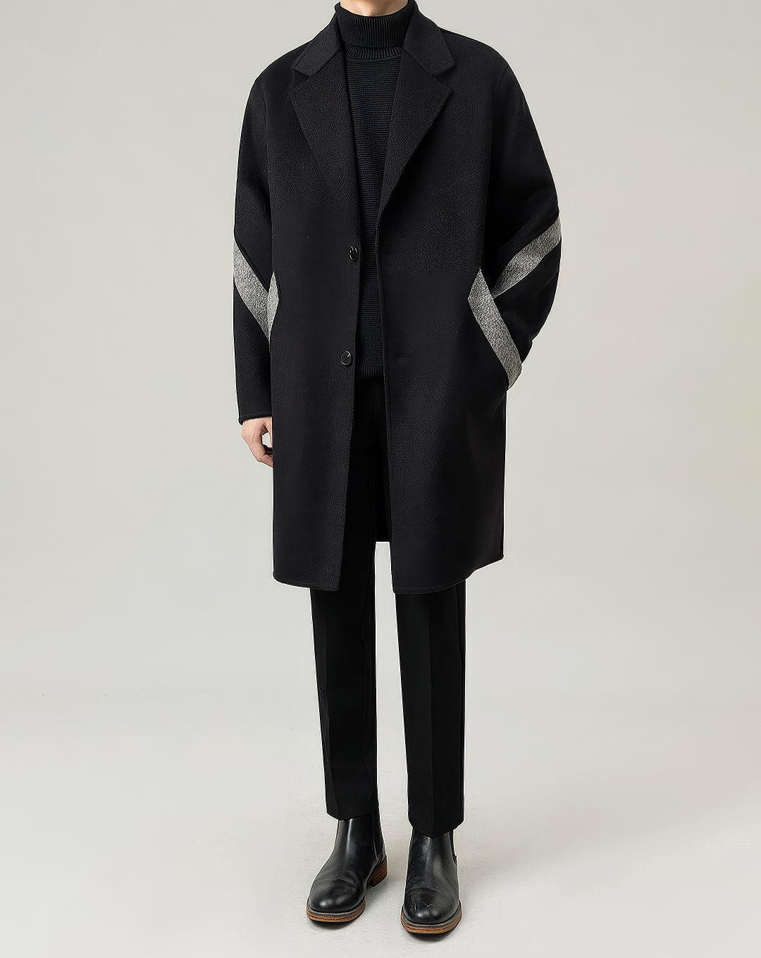 ♂Line Accent Wool Coat