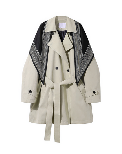 ♀ Scarf Accent Short Coat