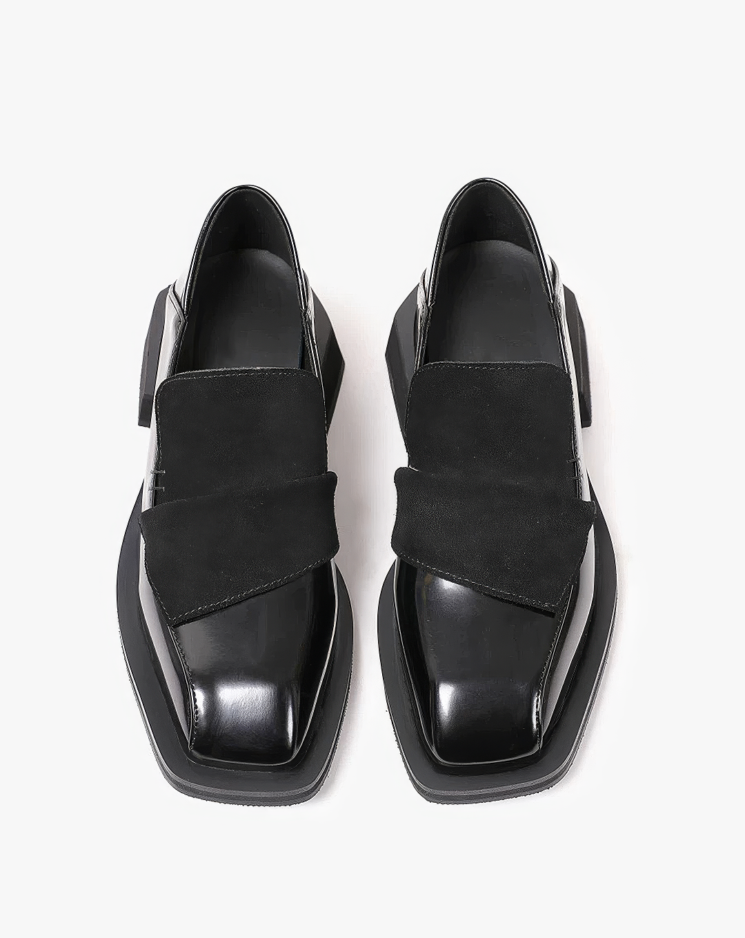 ♀Square Toe Mixed Loafers