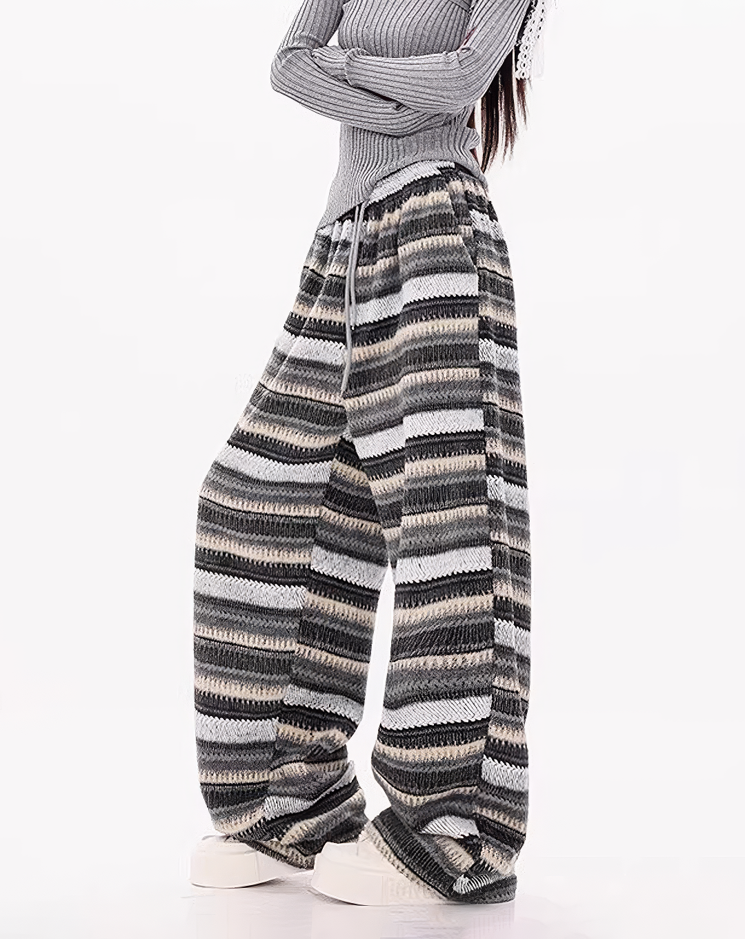 ♀Multi Stripe Lose Pants