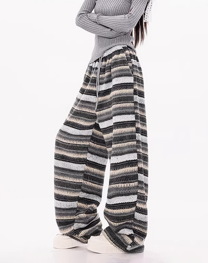 ♀Multi Stripe Lose Pants