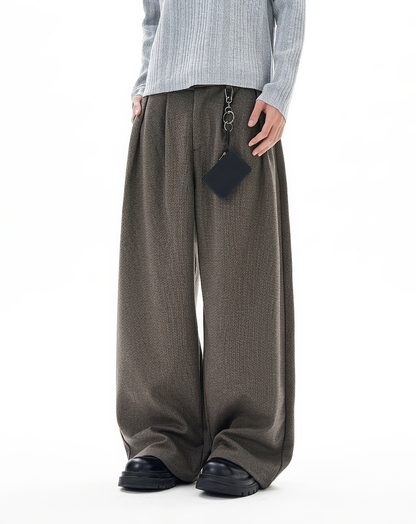 ♂♀Wide Leg Textured Trousers