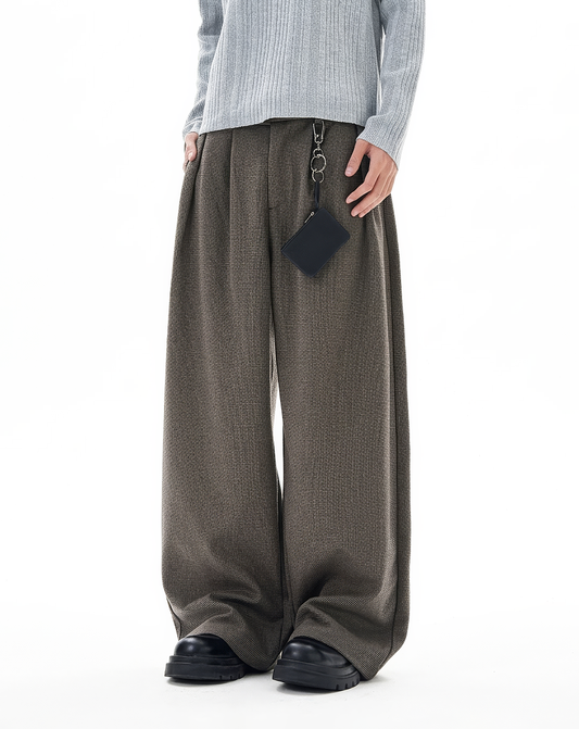♂♀Wide Leg Textured Trousers