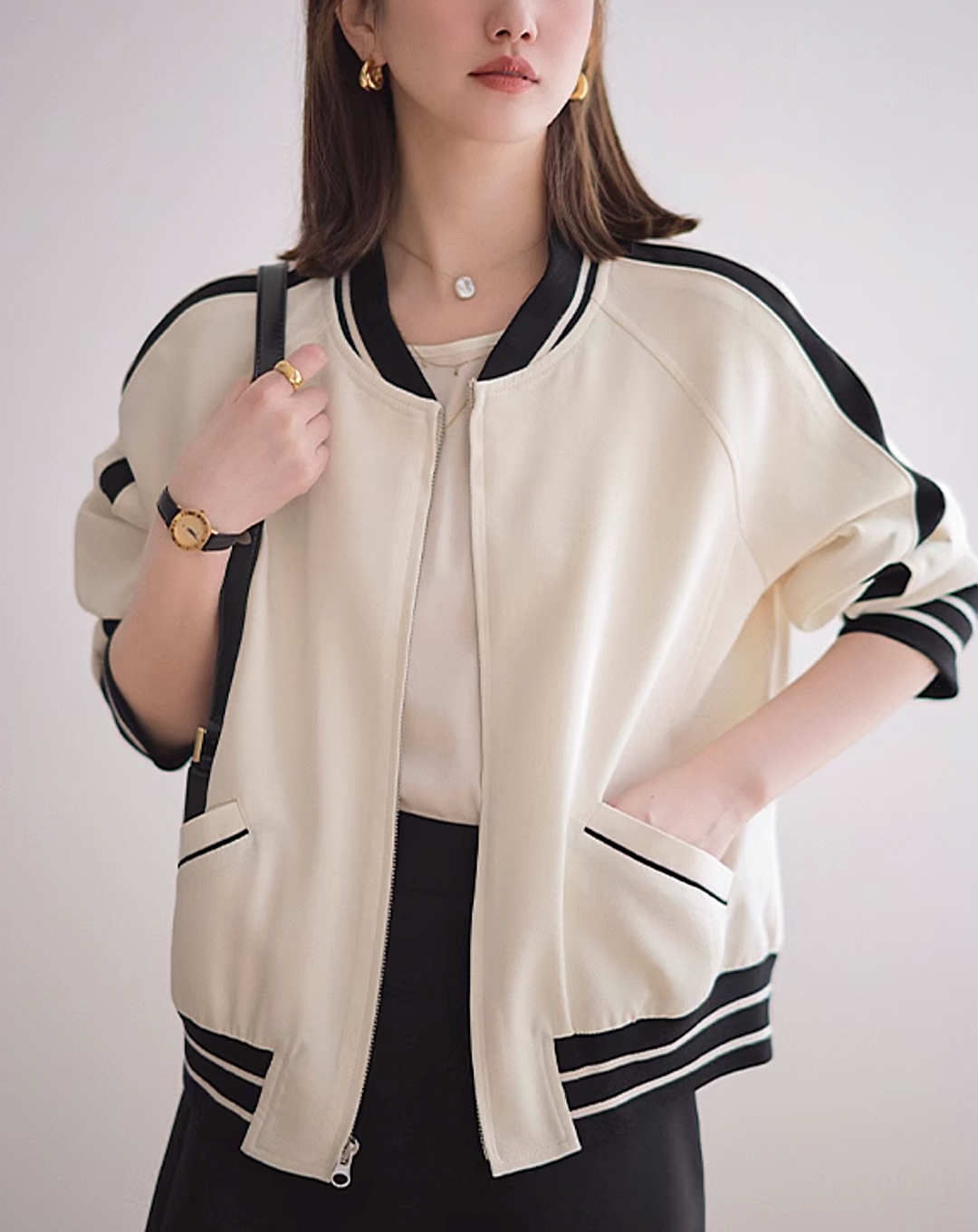 ♀Monotone Casual Blouson