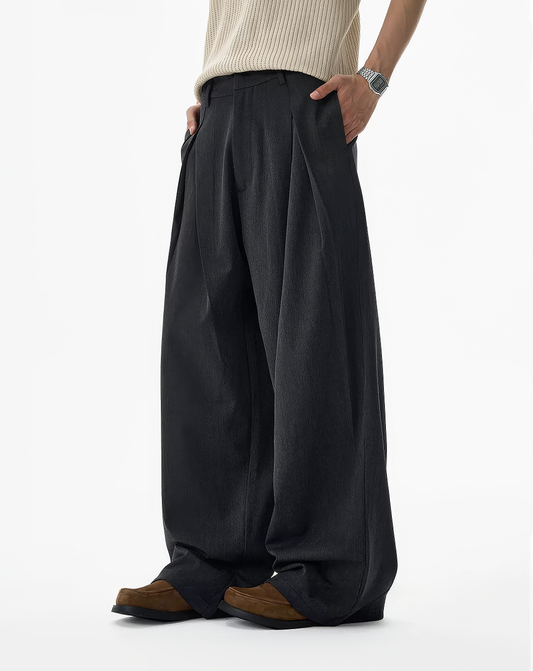 ♂♀Deep Tuck Wide Pants
