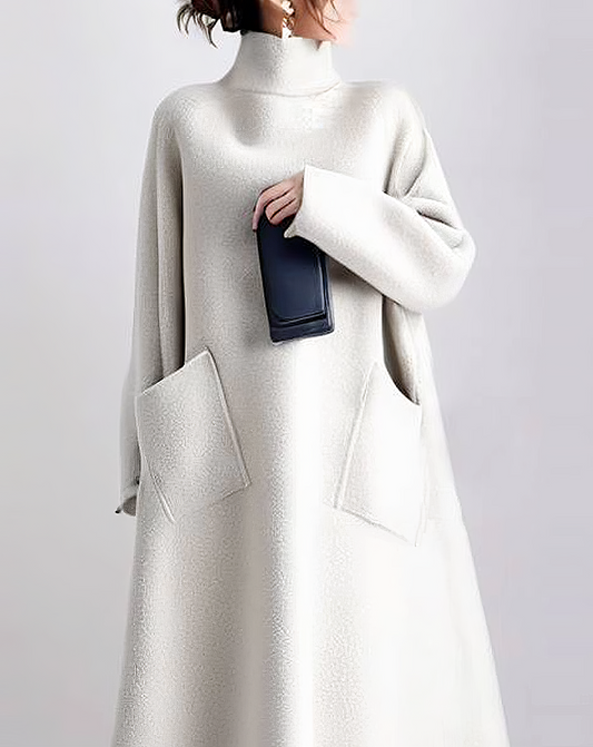 ♀High Neck Pocket Dress