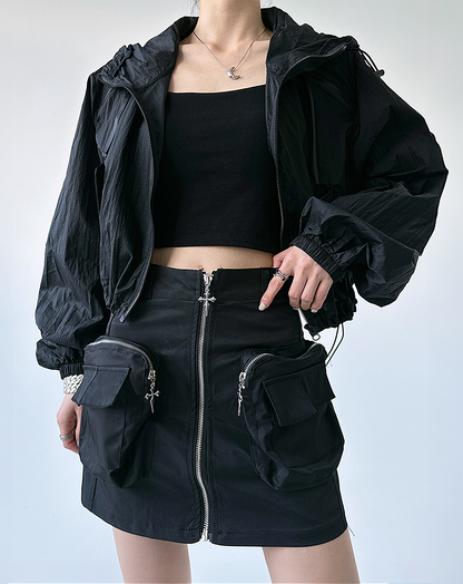 ♀Light Short Nylon Parka