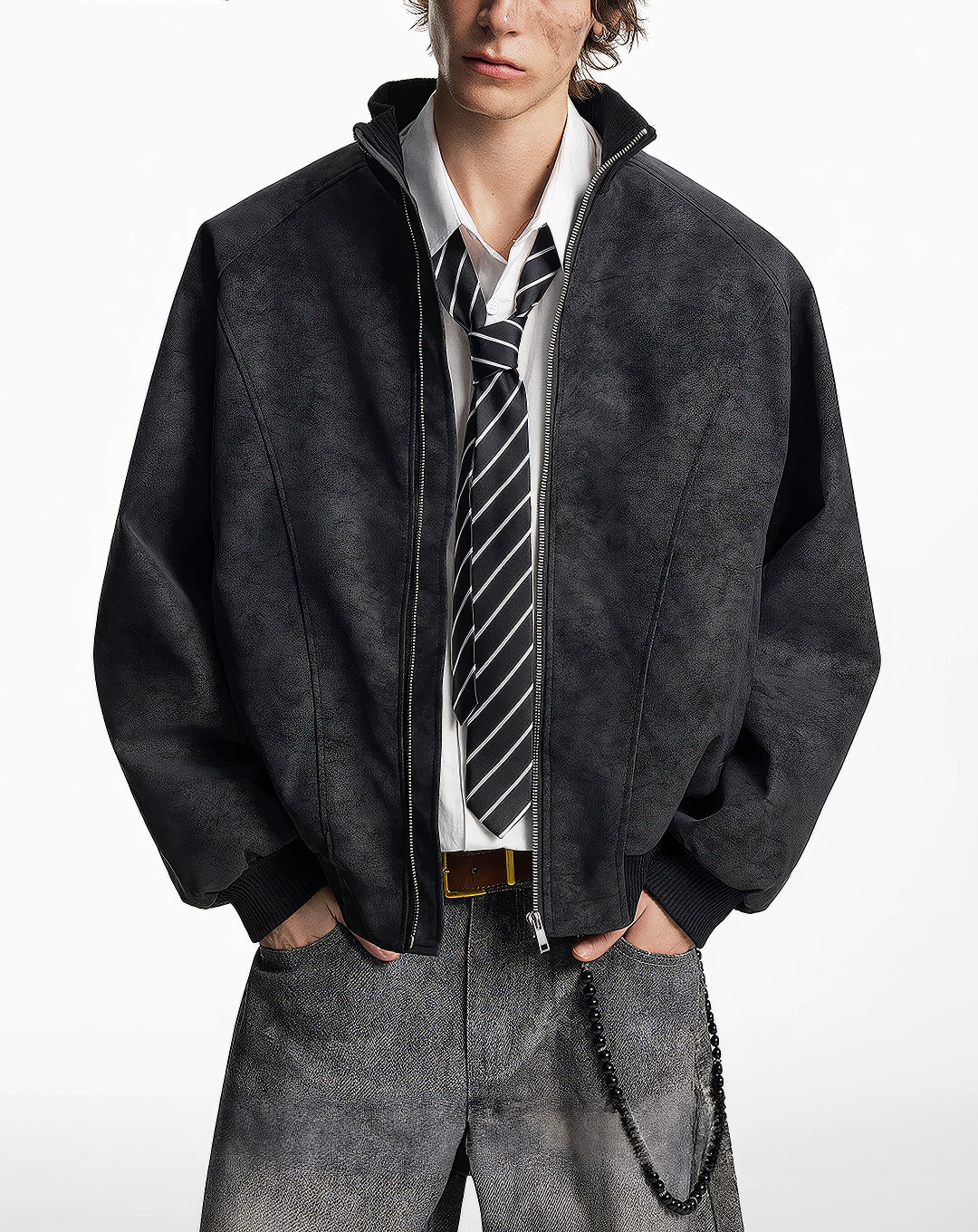 ♂♀Faux Suede Jacket