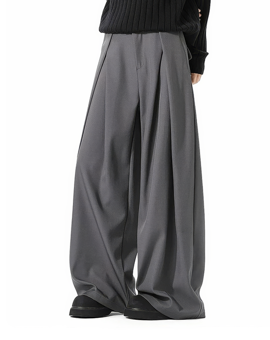 ♂Double Tuck Wide Slacks
