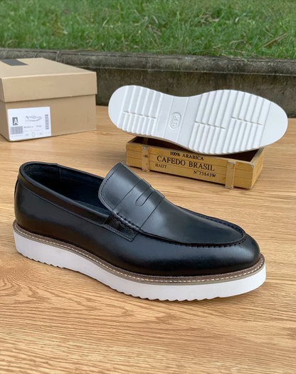 ♂本革／Platform Casual Penny Loafers