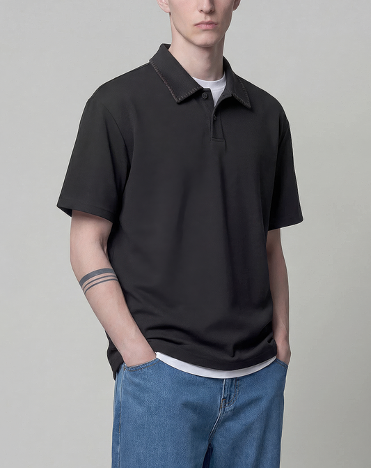 ♂♀Contrast Stitch Polo Shirt