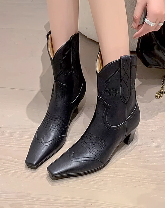 ♀本革／Leather Western Boots