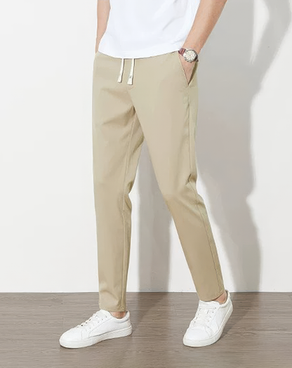 ♂Tapered Drawstring Casual Pants
