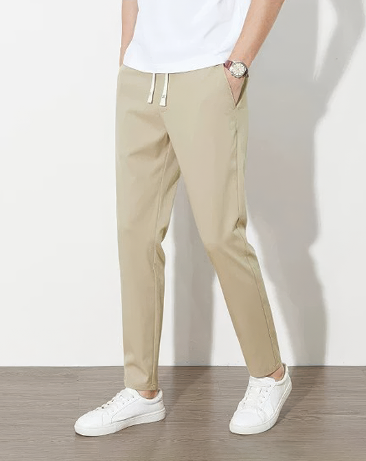 ♂Tapered Drawstring Casual Pants