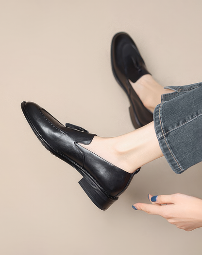 ♀本革／Classic Tassel Leather Loafers