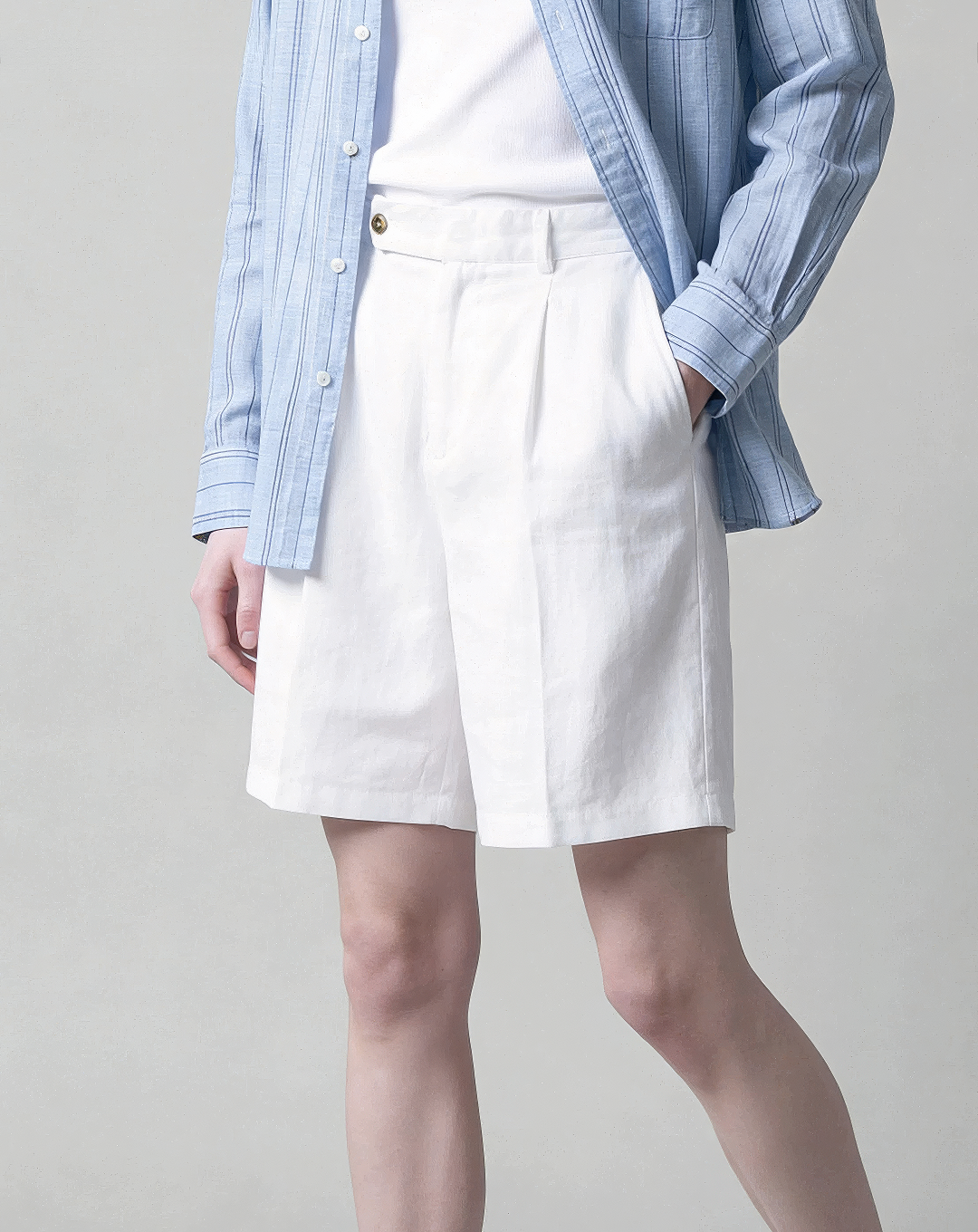 ♂♀Tab Waist Pleated Shorts