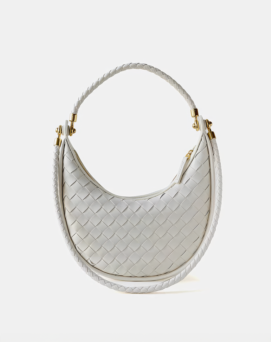 ♀本革／Intrecciato Leather Moon Bag