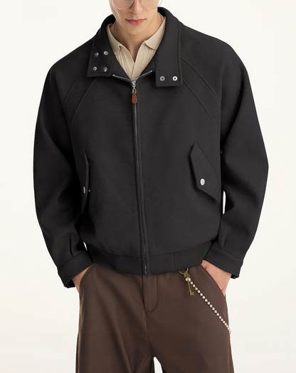 ♂♀Snap Collar Melton Jacket