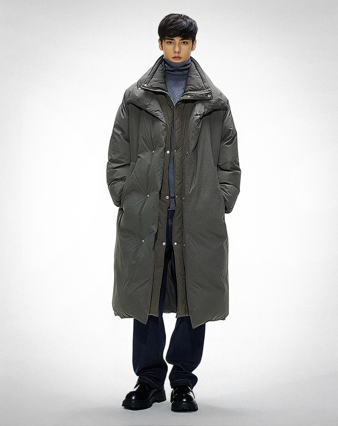 ♂Oversize Stand Collar Coat
