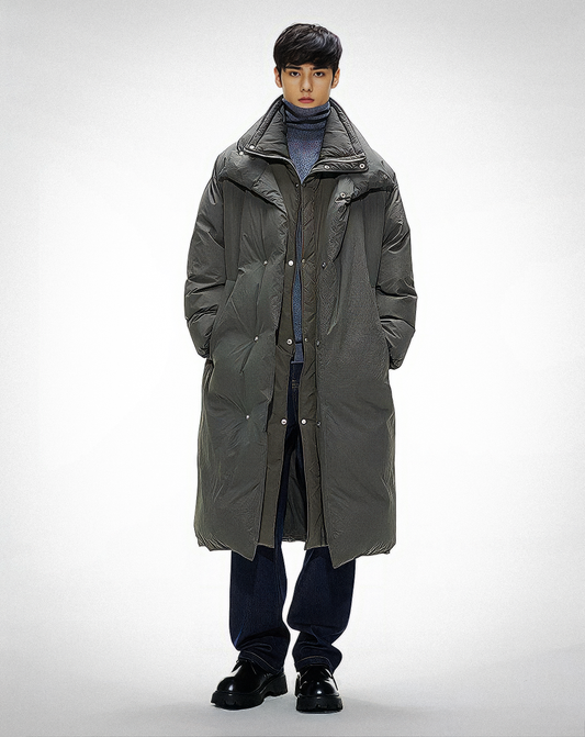 ♂Oversize Stand Collar Coat