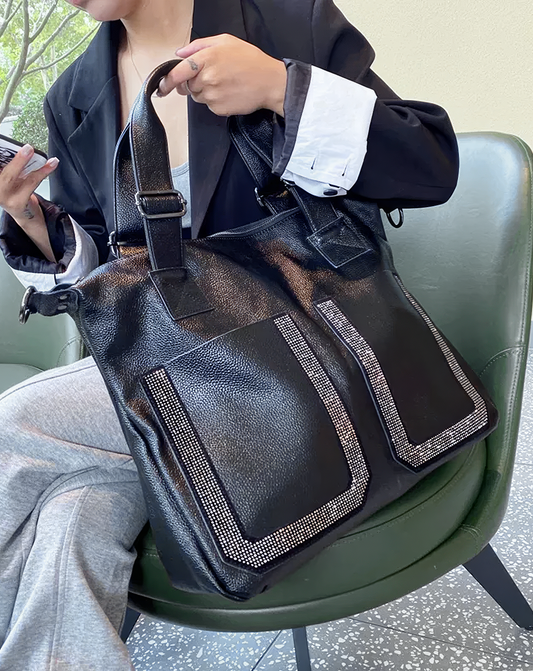 ♀本革／Sparkle Pocket Tote