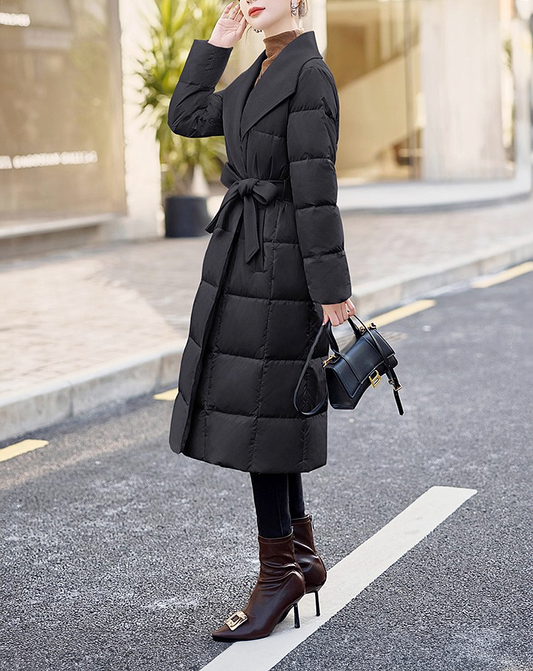♀Shawl Collar Down Coat