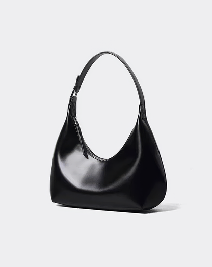 ♀本革／Minimalist Curve Handle Bag