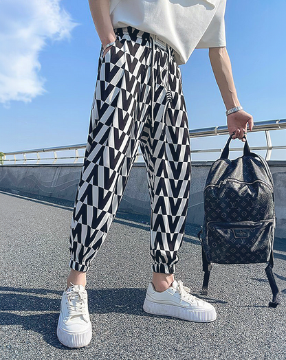 ♂All Pattern Drawstring Pants