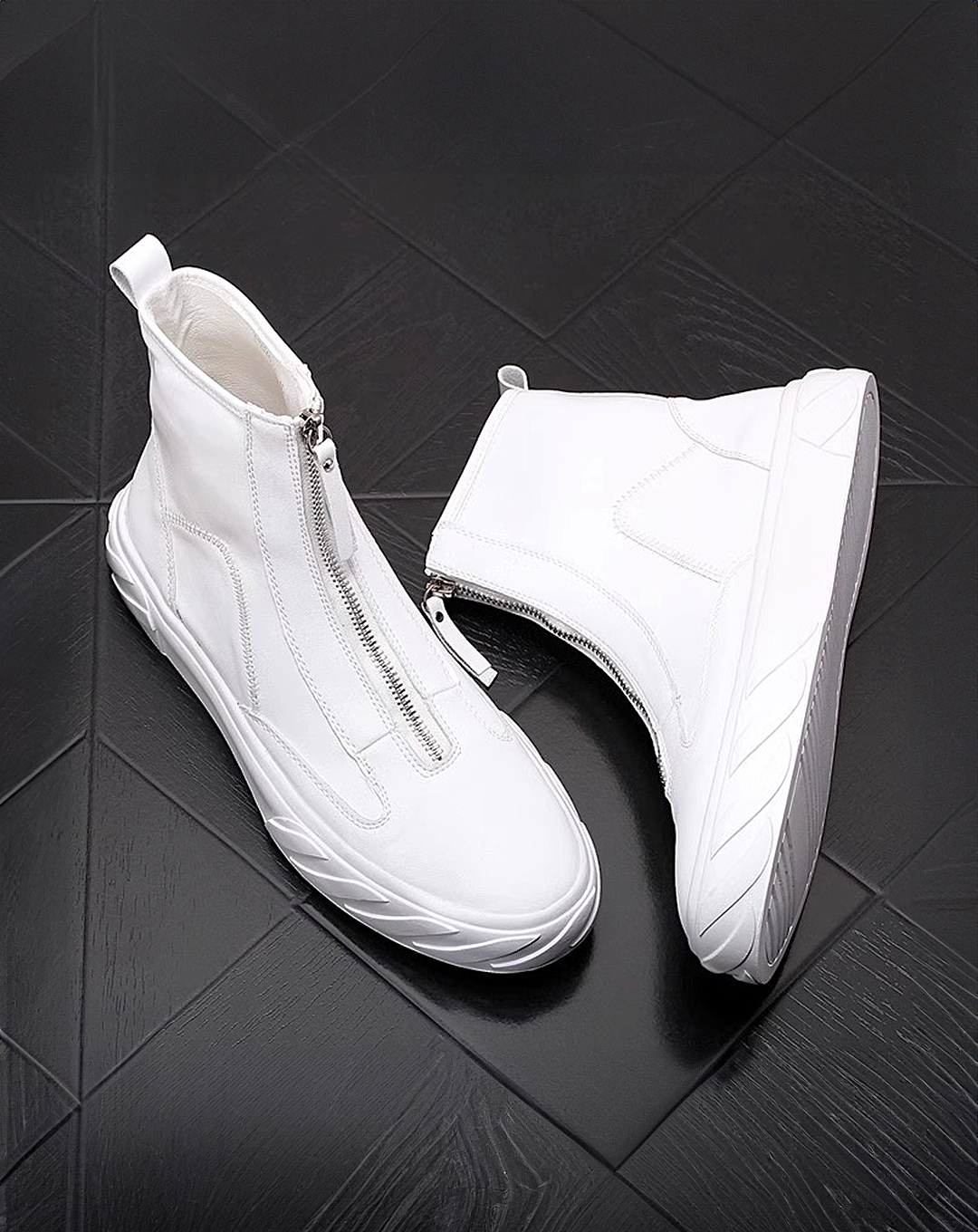 ♂♀High Cut Zip Sneakers