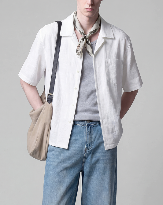 ♂♀Short Sleeve Cotton Shirt