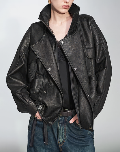 ♀本革／Double Riders Leather Jacket