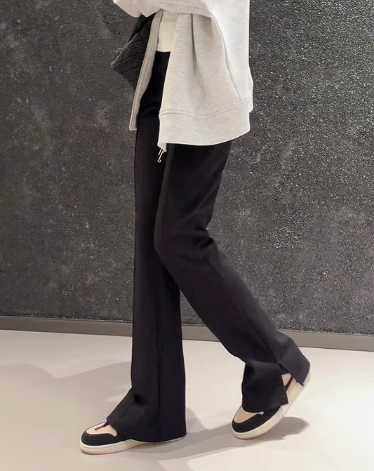 ♀Slit Hem Jogger Pants