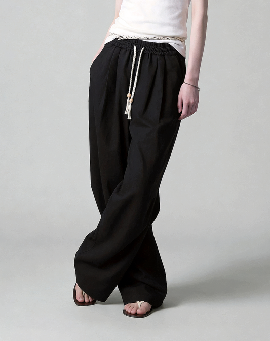 ♂♀Rope Drawstring Wide Pants