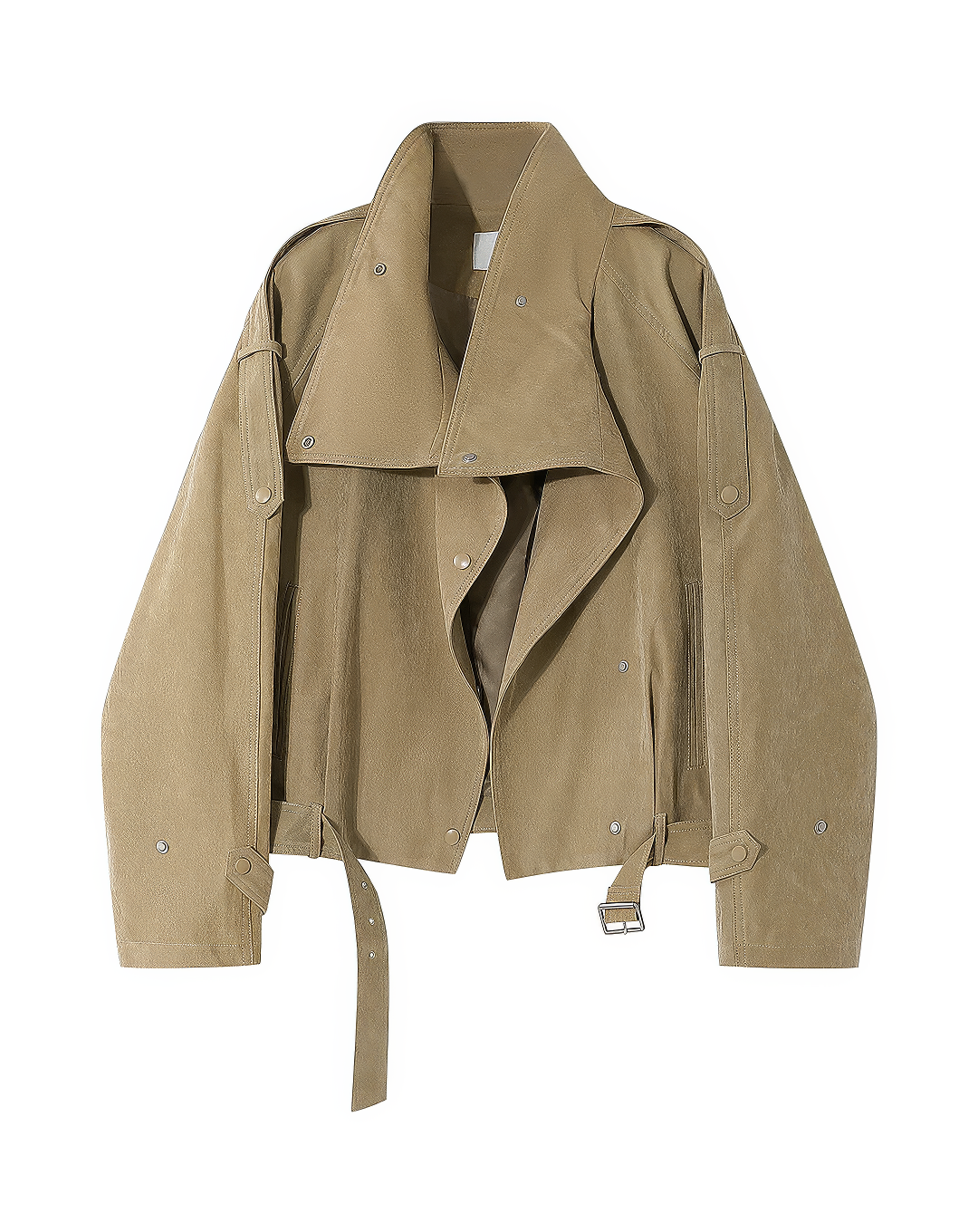 ♀Belted Biker Short Coat