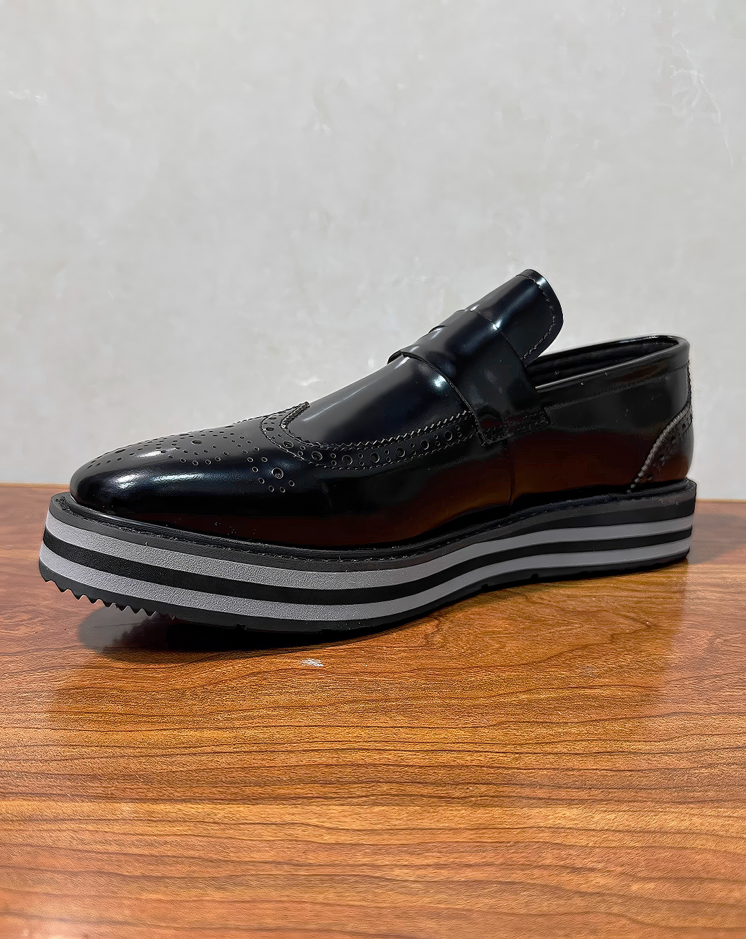 ♂♀本革／Platform Brogue Loafer