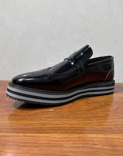 ♂♀本革／Platform Brogue Loafer