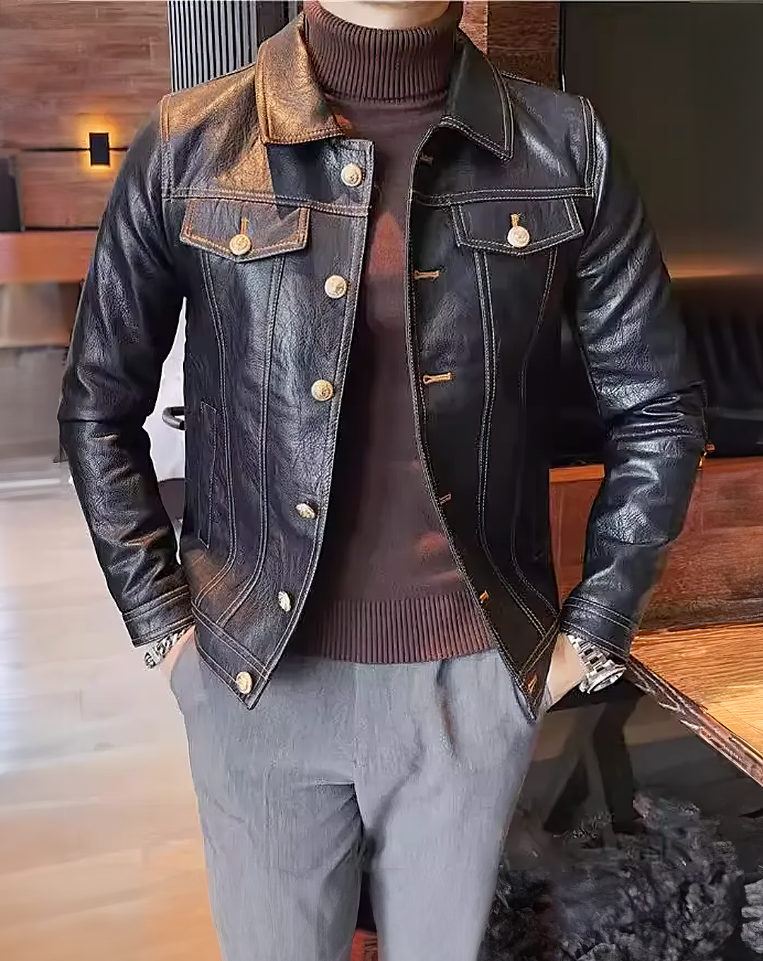 ♂Vintage Style Button Jacket