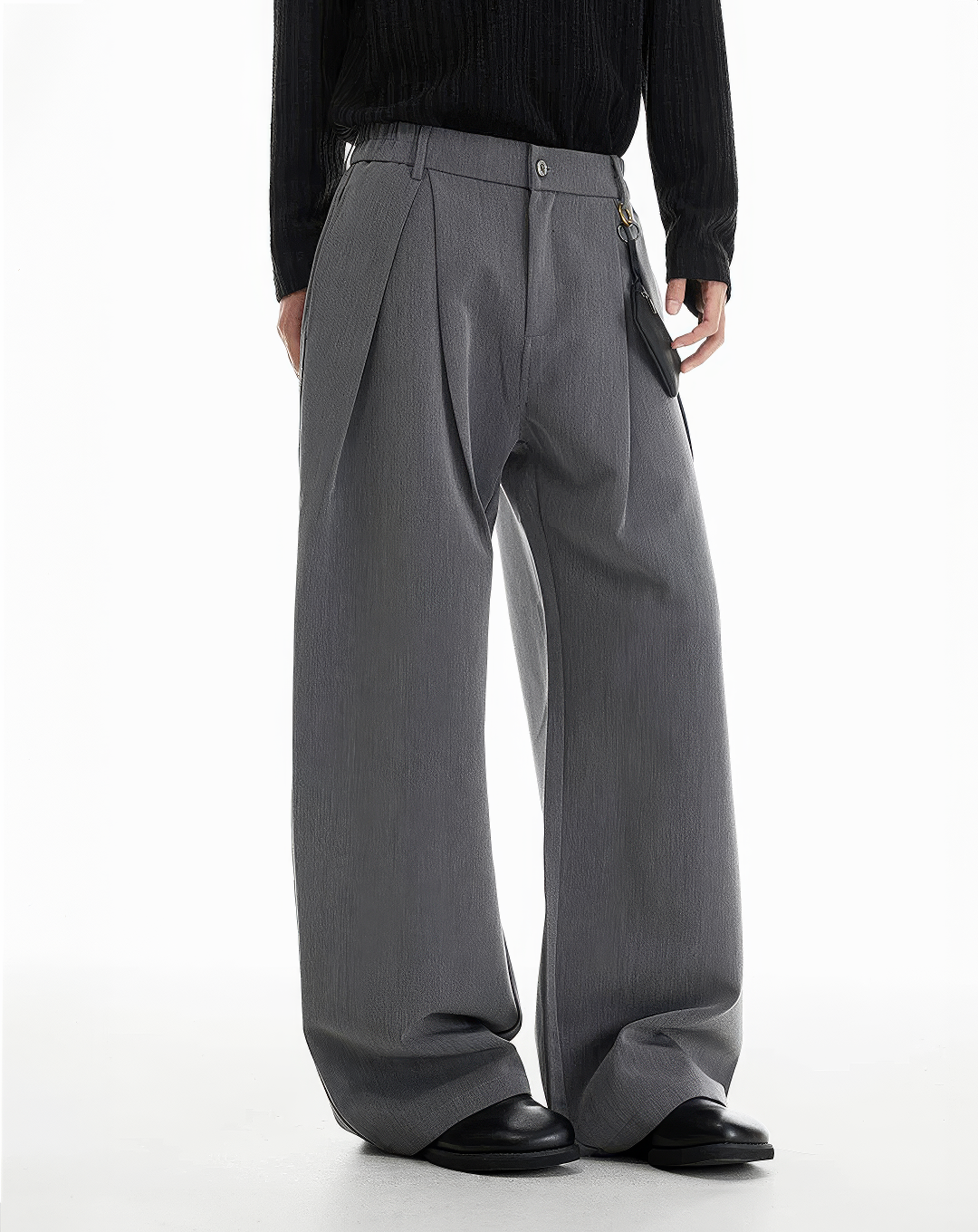 ♂♀Wide Leg Tuck Pants